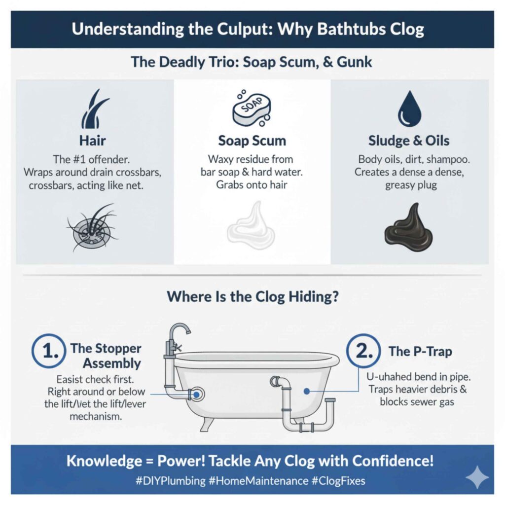 Understanding the Culprit Why Bathtubs Clog