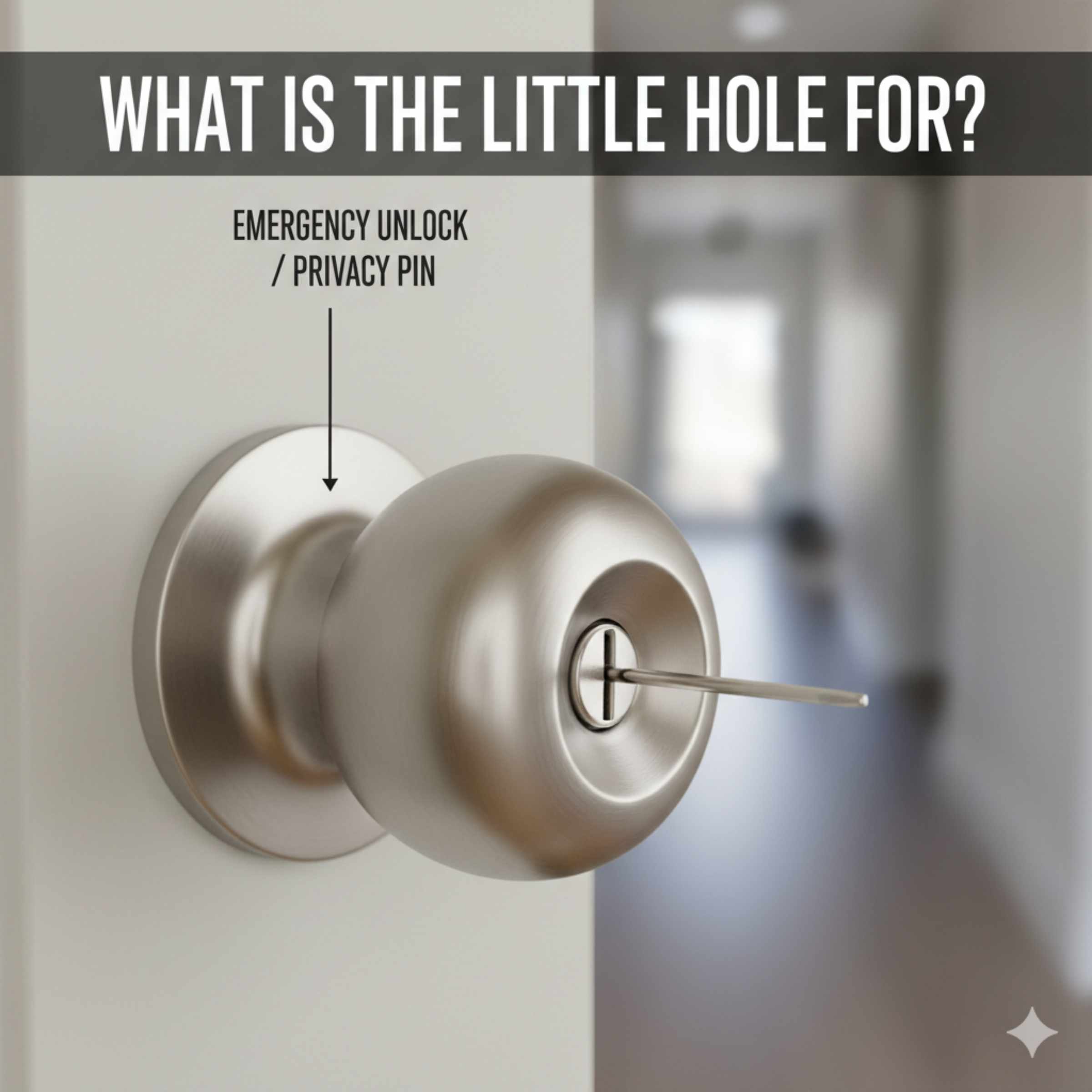 What Is The Little Hole On The Door Knob For?