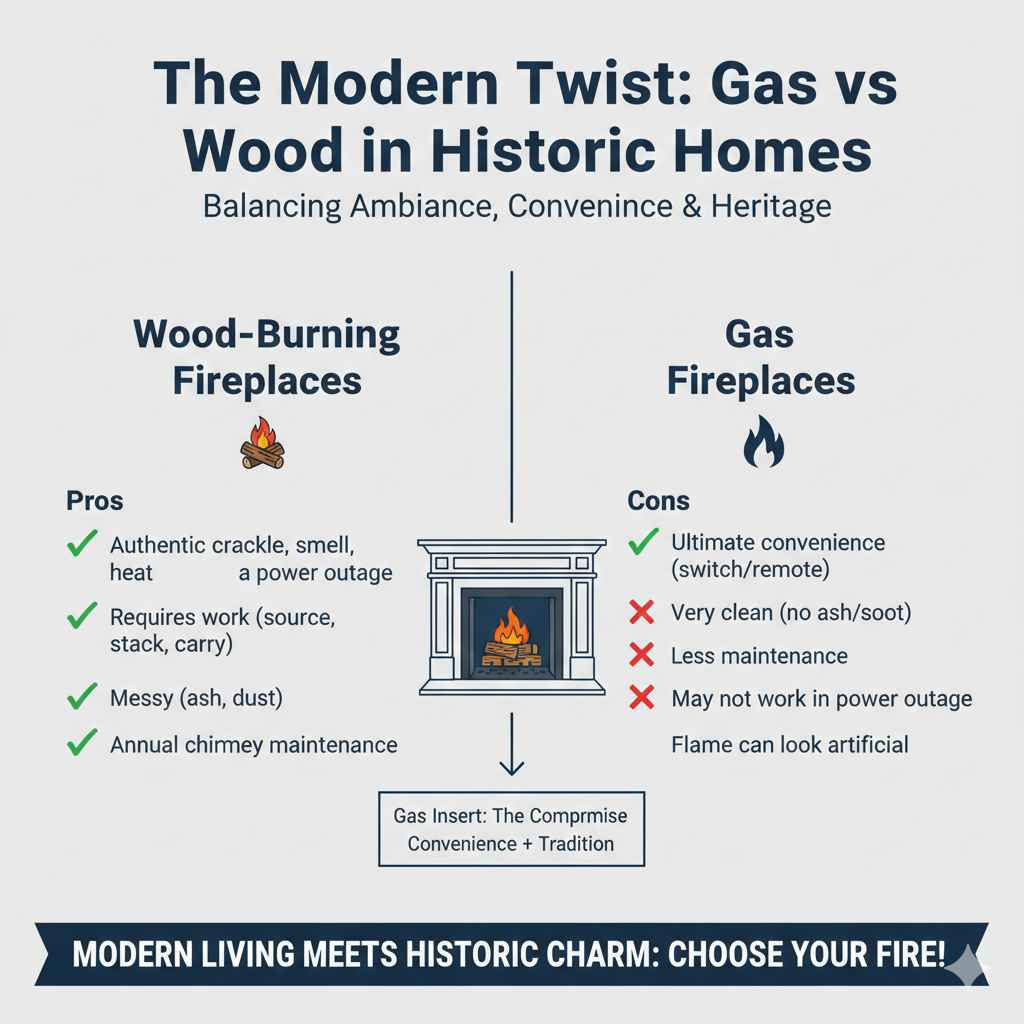 Gas vs. Wood in Historic Homes