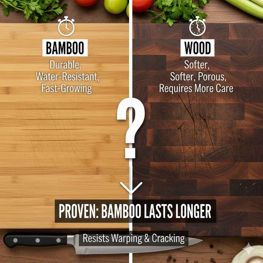 Bamboo Vs Wood Cutting Board Which Will Last Longer Proven