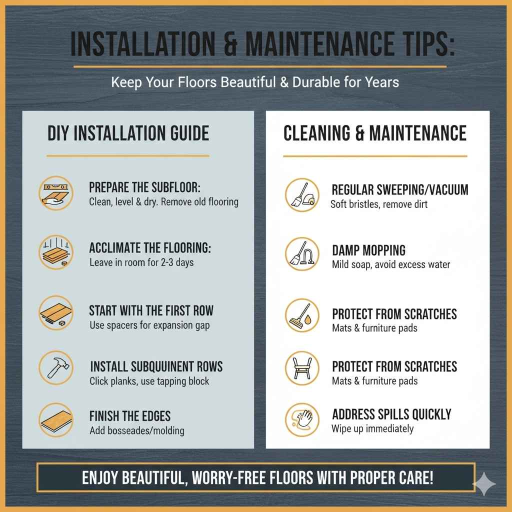 Installation and Maintenance Tips for Waterproof Engineered Wood Flooring