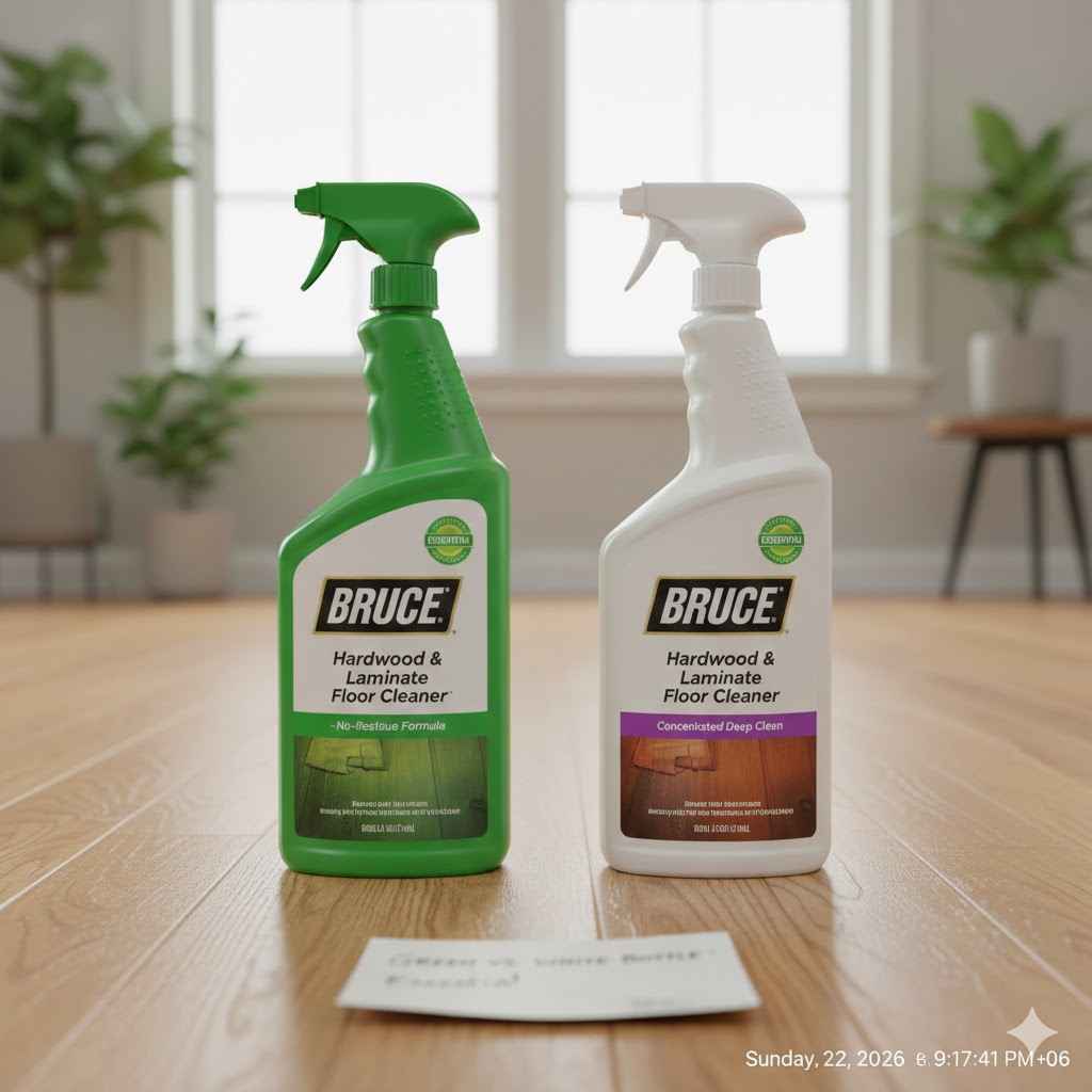 Bruce Hardwood Floor Cleaner Green Vs White Bottle Essential