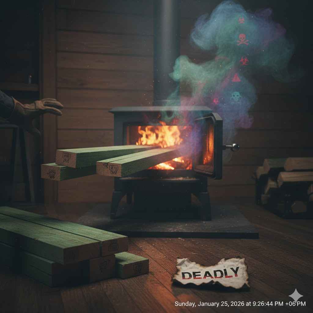 Can You Burn Pressure Treated Wood in a Wood Stove