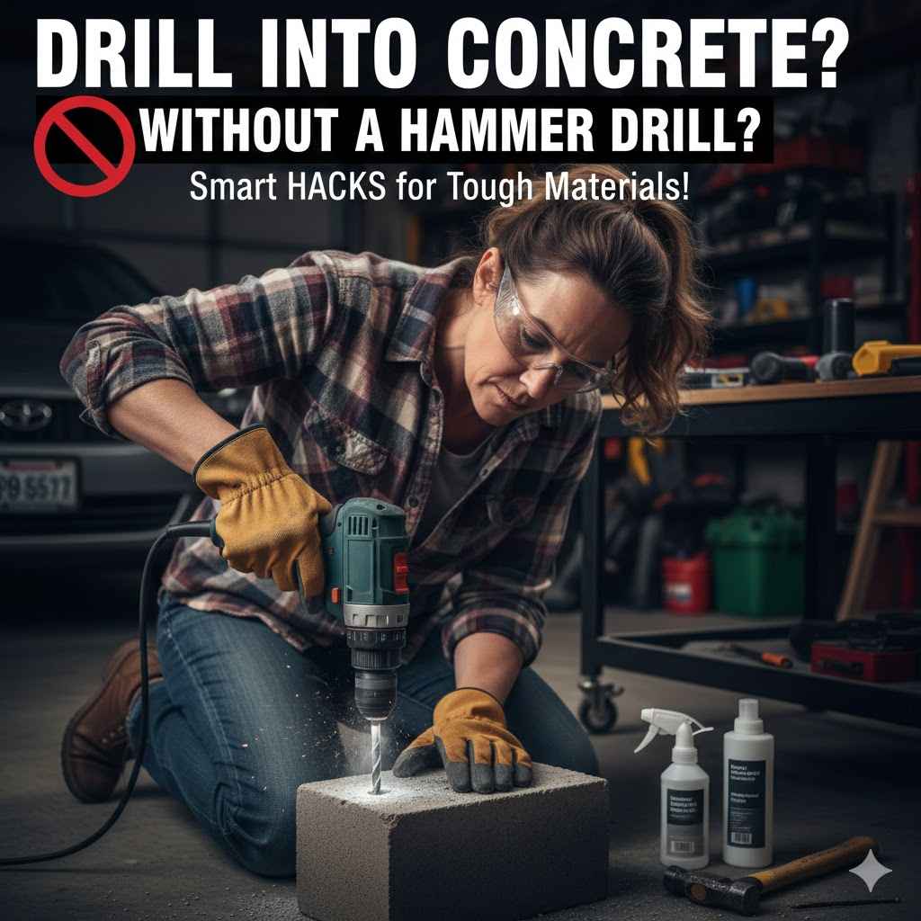 Can You Drill Into Concrete Without a Hammer Drill