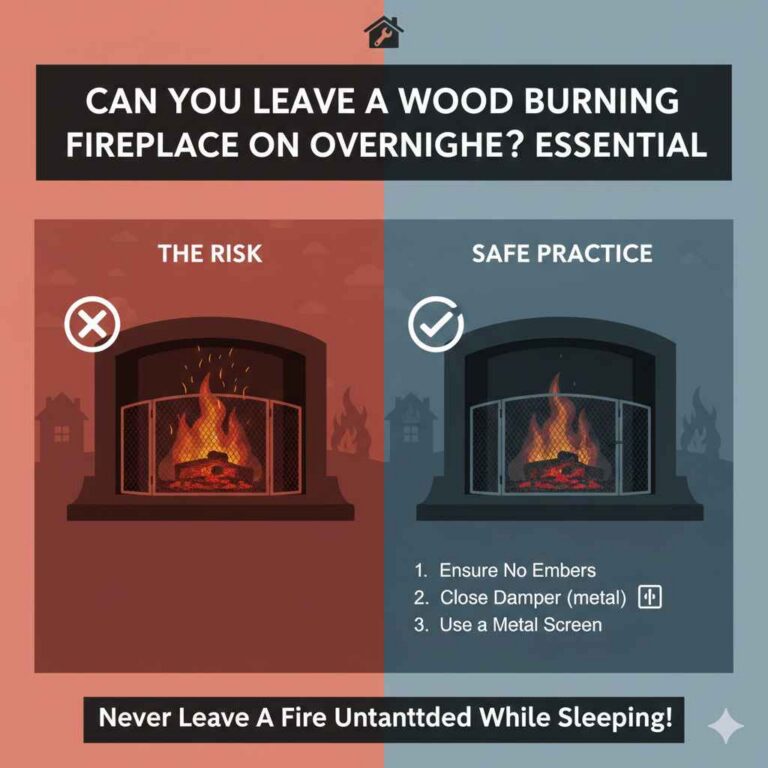 Can You Leave A Wood Burning Fireplace On Overnight