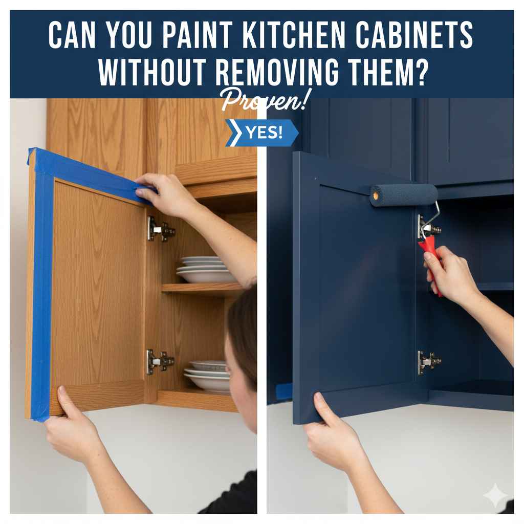 Can You Paint Kitchen Cabinets Without Removing Them