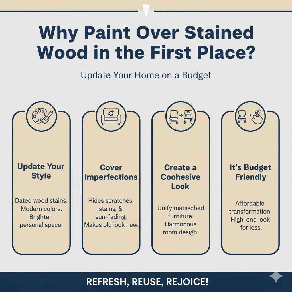 Why Paint Over Stained Wood in the First Place