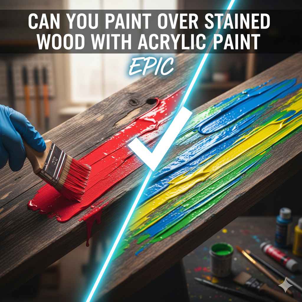 Can You Paint Over Stained Wood With Acrylic Paint