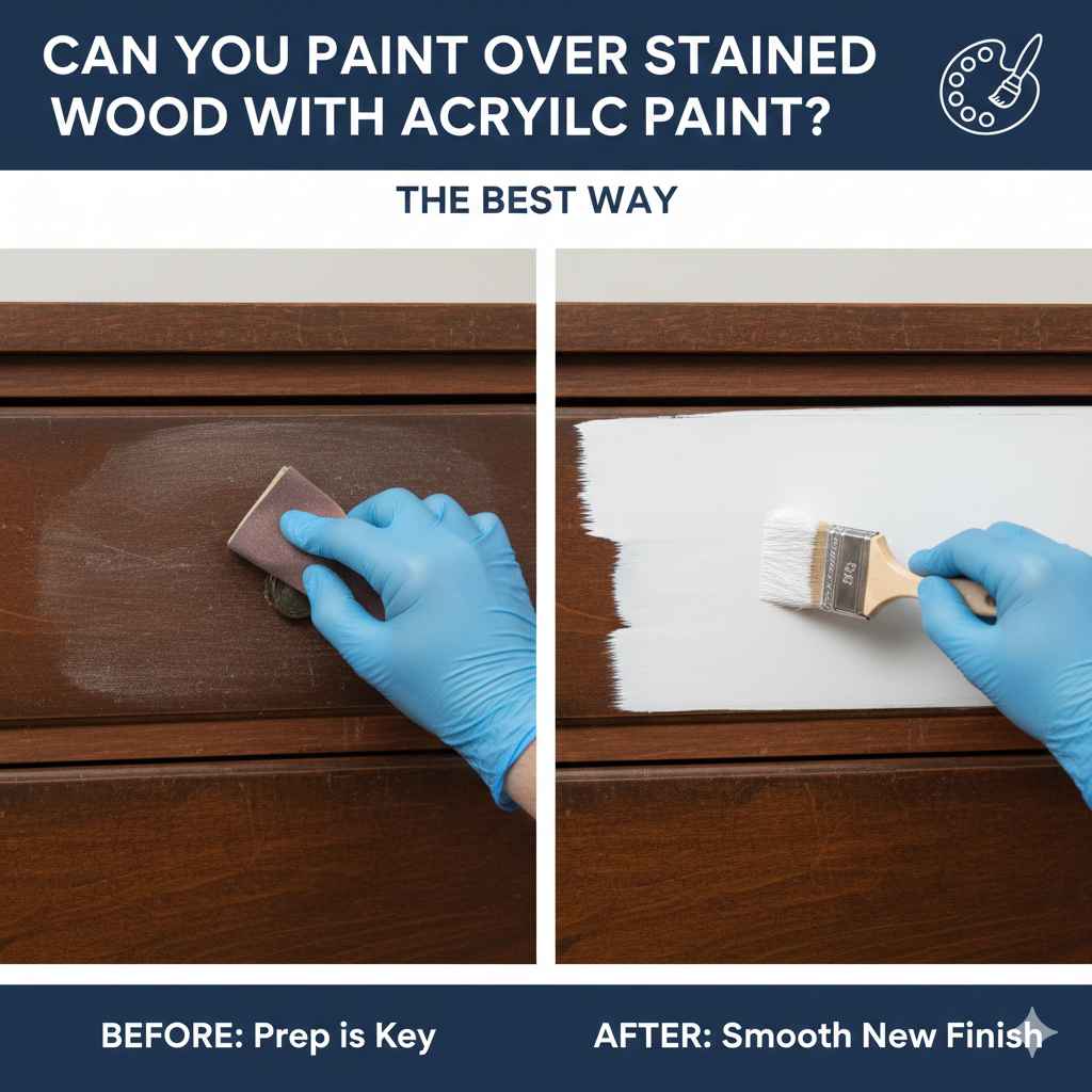 Can You Paint Over Stained Wood With Acrylic Paint
