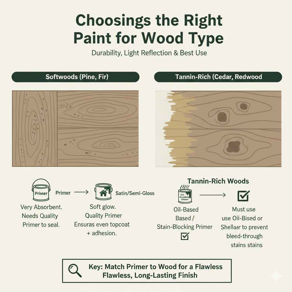 Choosing the Right Paint for Wood Type (Cedar vs. Pine)