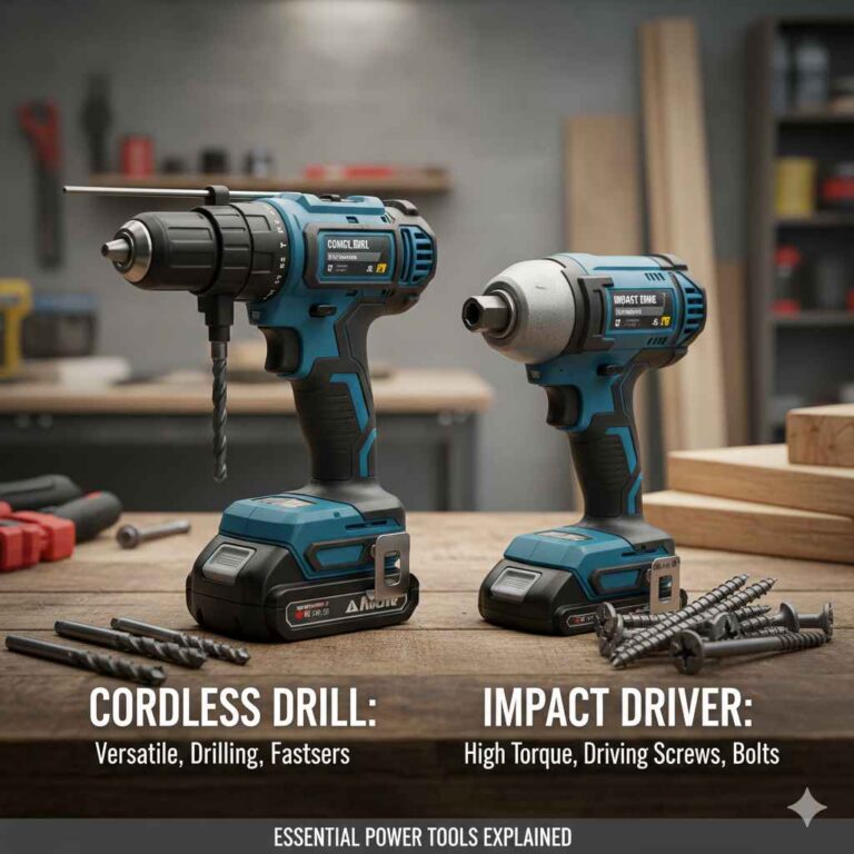 Difference Between Cordless Drill and Impact Driver