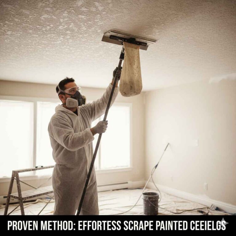 Effortless Scrape Painted Ceilings
