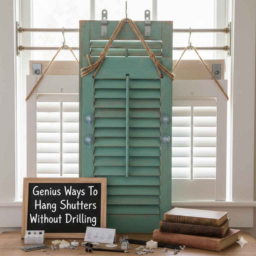 Genius Ways To Hang Shutters Without Drilling