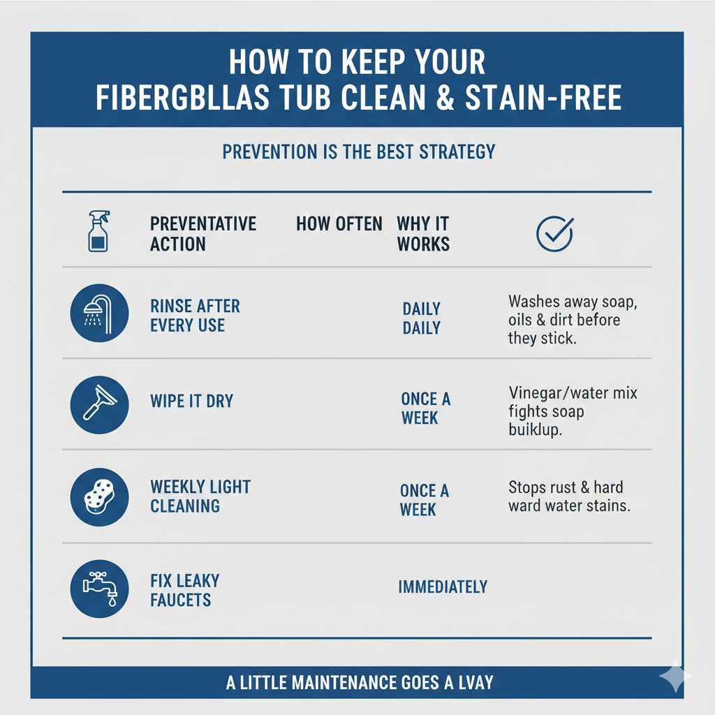 How to Keep Your Fiberglass Tub Clean and Stain-Free for Good