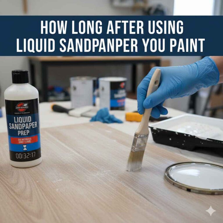 How Long After Using Liquid Sandpaper You Paint