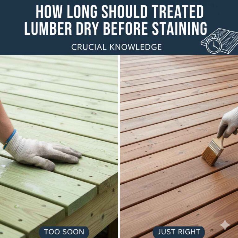 How Long Should Treated Lumber Dry Before Staining