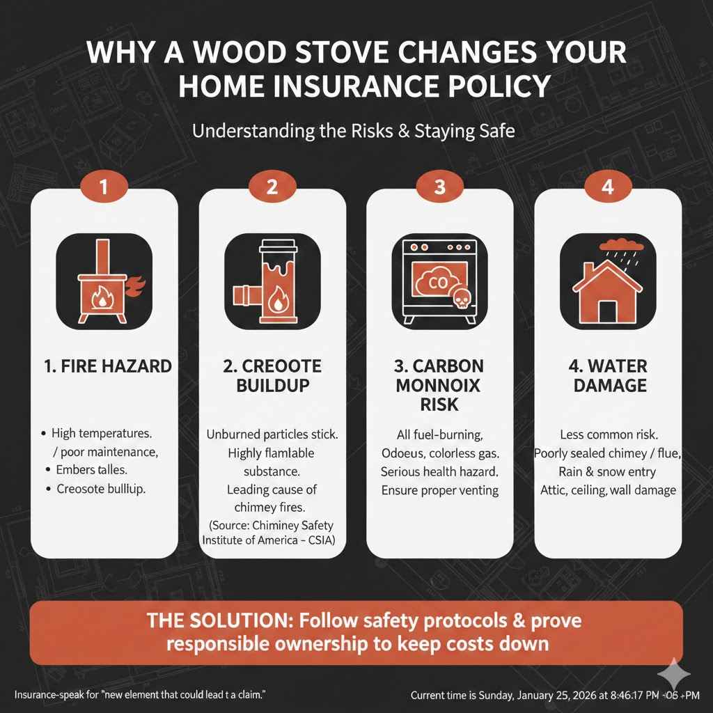 Why a Wood Stove Changes Your Home Insurance Policy