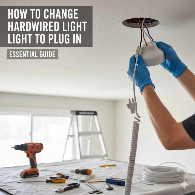 How To Change Hardwired Light To Plug In