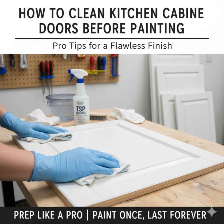 How To Clean Kitchen Cabinet Doors Before Painting