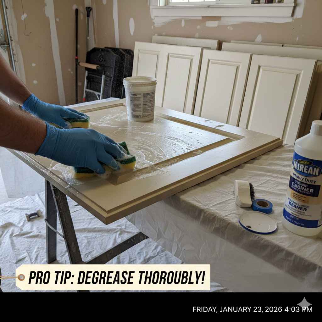 How To Clean Kitchen Cabinet Doors Before Painting Pro Tip
