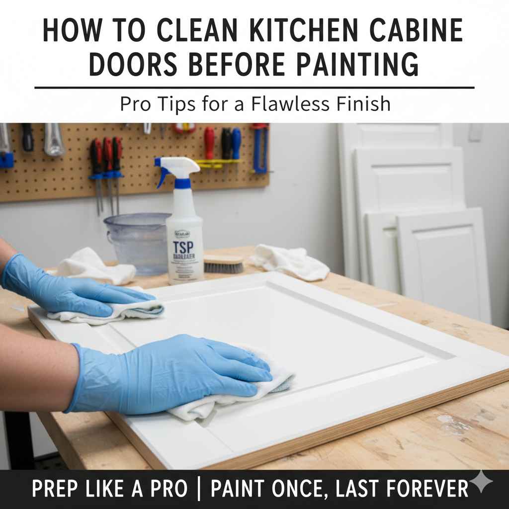 How To Clean Kitchen Cabinet Doors Before Painting