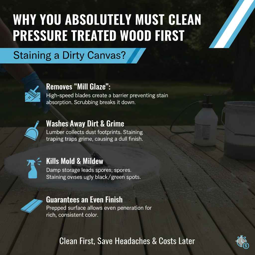 Why You Absolutely Must Clean Pressure Treated Wood First