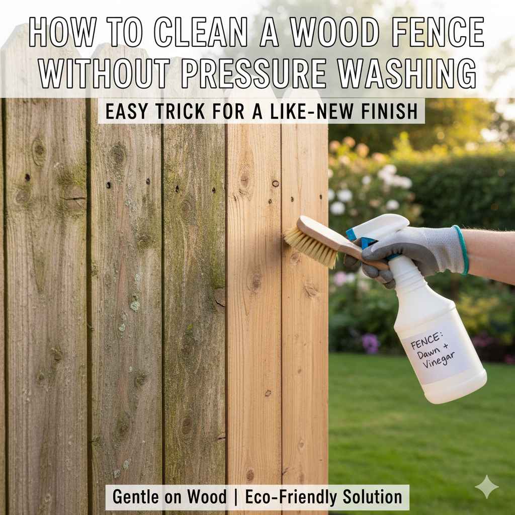 How To Clean a Wood Fence Without Pressure Washing Easy Trick