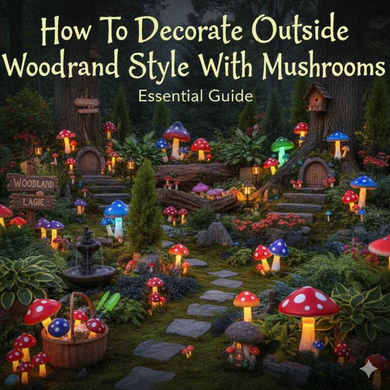 How To Decorate Outside Woodland Style With Mushrooms