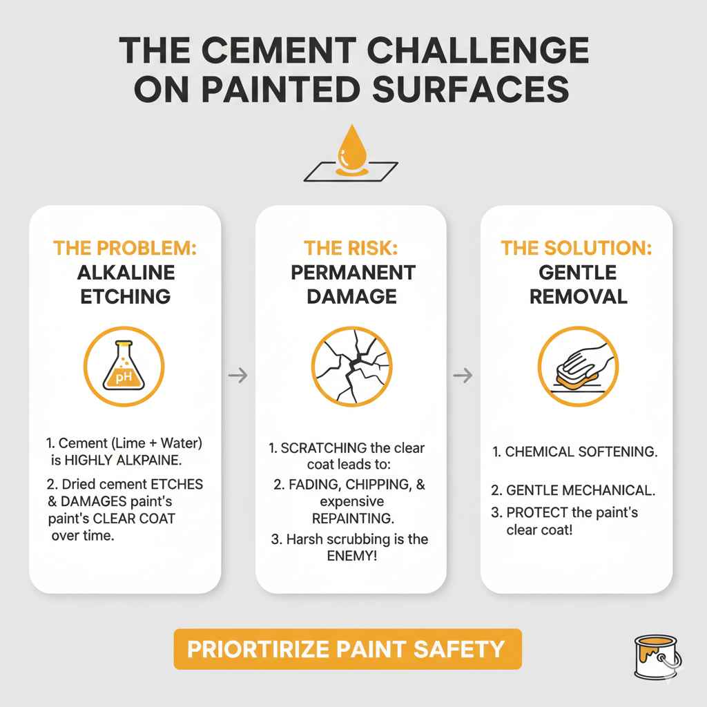 Understanding the Cement Challenge on Painted Surfaces