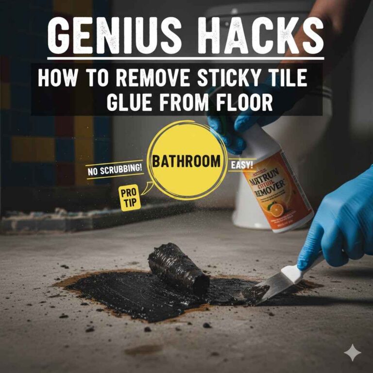 How To Remove Sticky Tile Glue From Floor Bathroom Genius