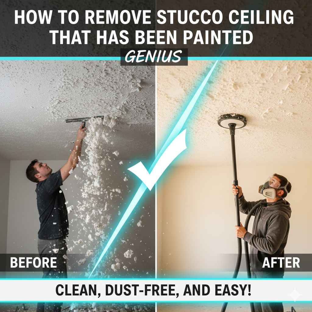 How To Remove Stucco Ceiling That Has Been Painted Genius