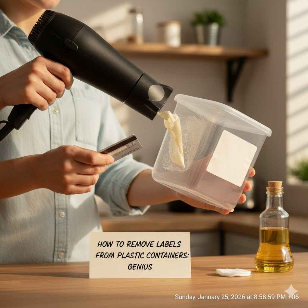 How to Remove Glued Labels From Plastic Containers Genius