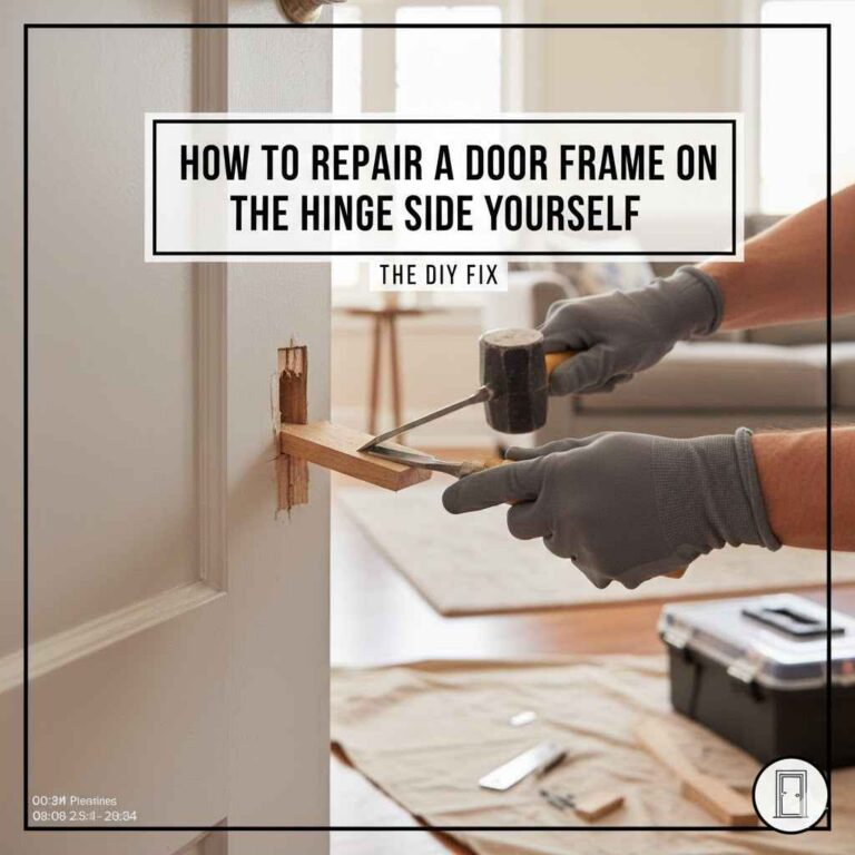How to Repair a Door Frame on the Hinge Side Yourself