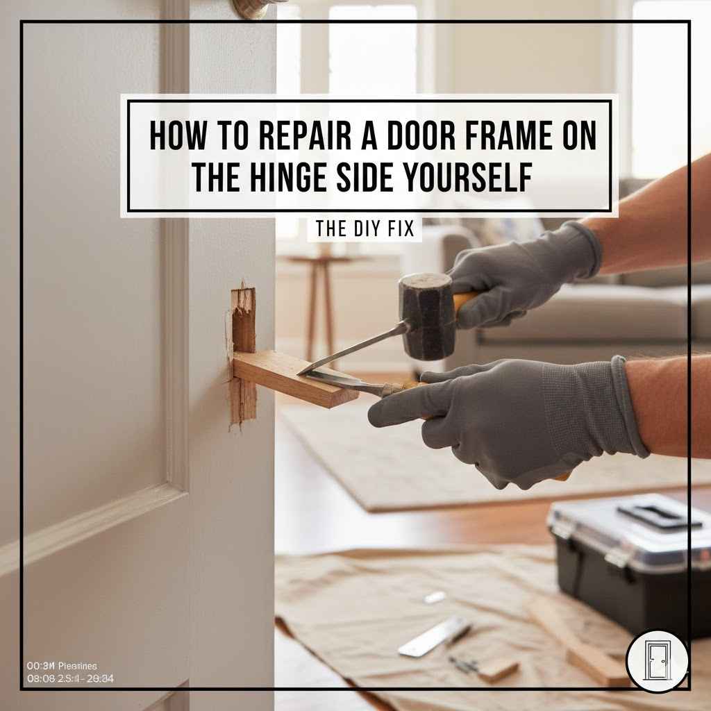 How to Repair a Door Frame on the Hinge Side Yourself