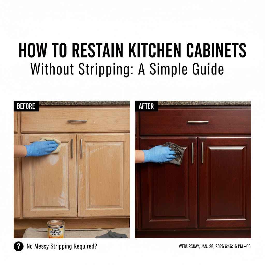 How to Restain Kitchen Cabinets Without Stripping
