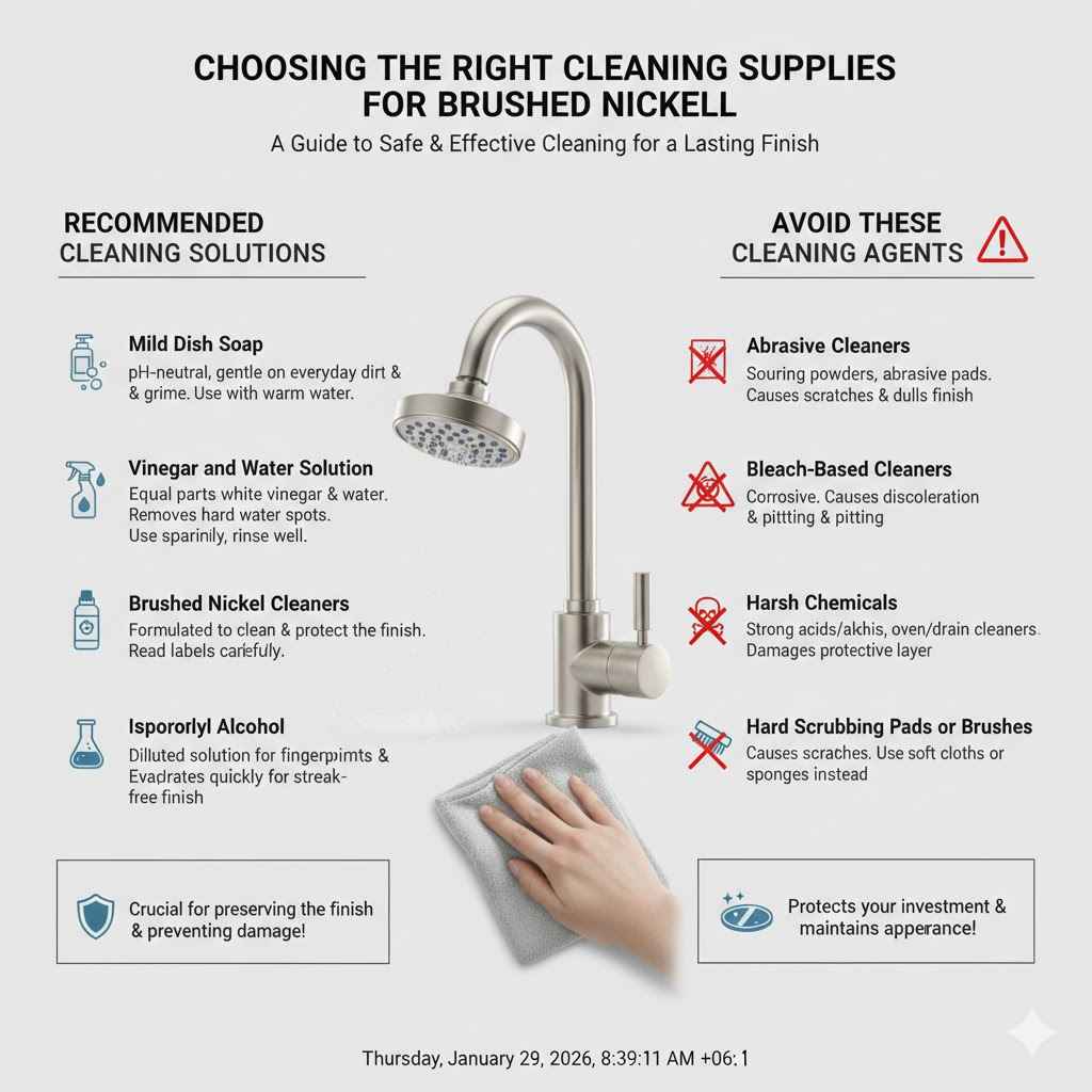 Choosing the Right Cleaning Supplies for Brushed Nickel