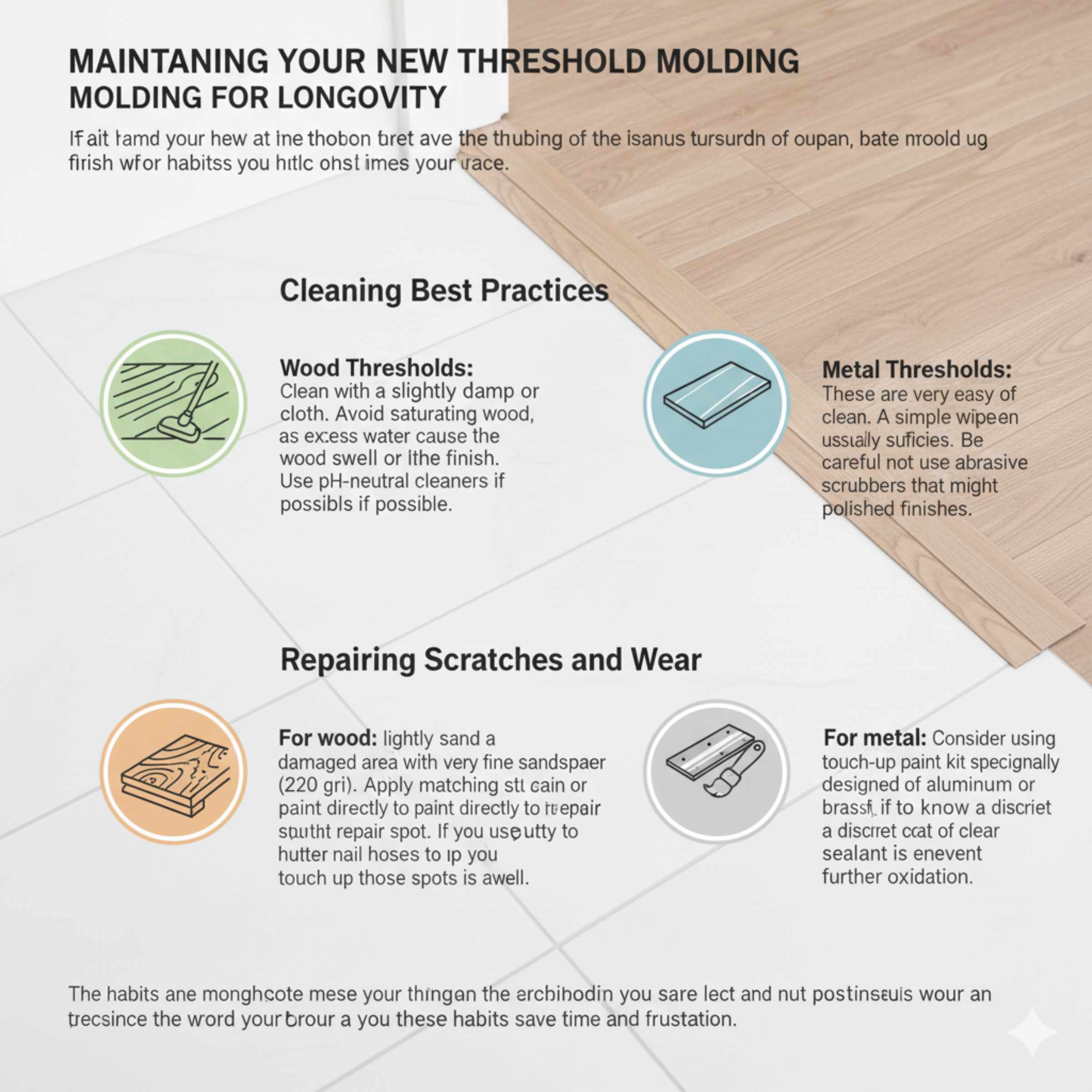Maintaining Your New Threshold Molding for Longevity
