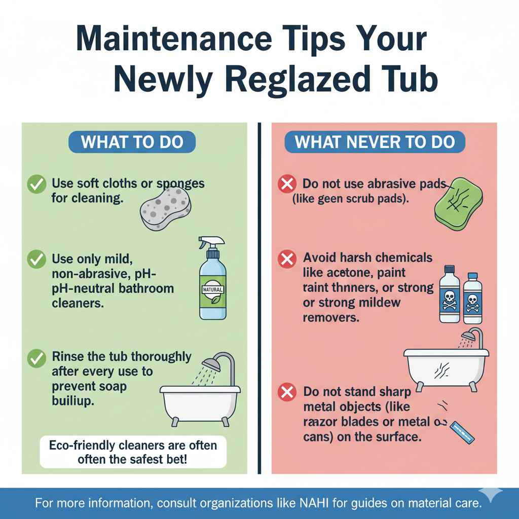 Maintenance Tips for Your Newly Reglazed Tub