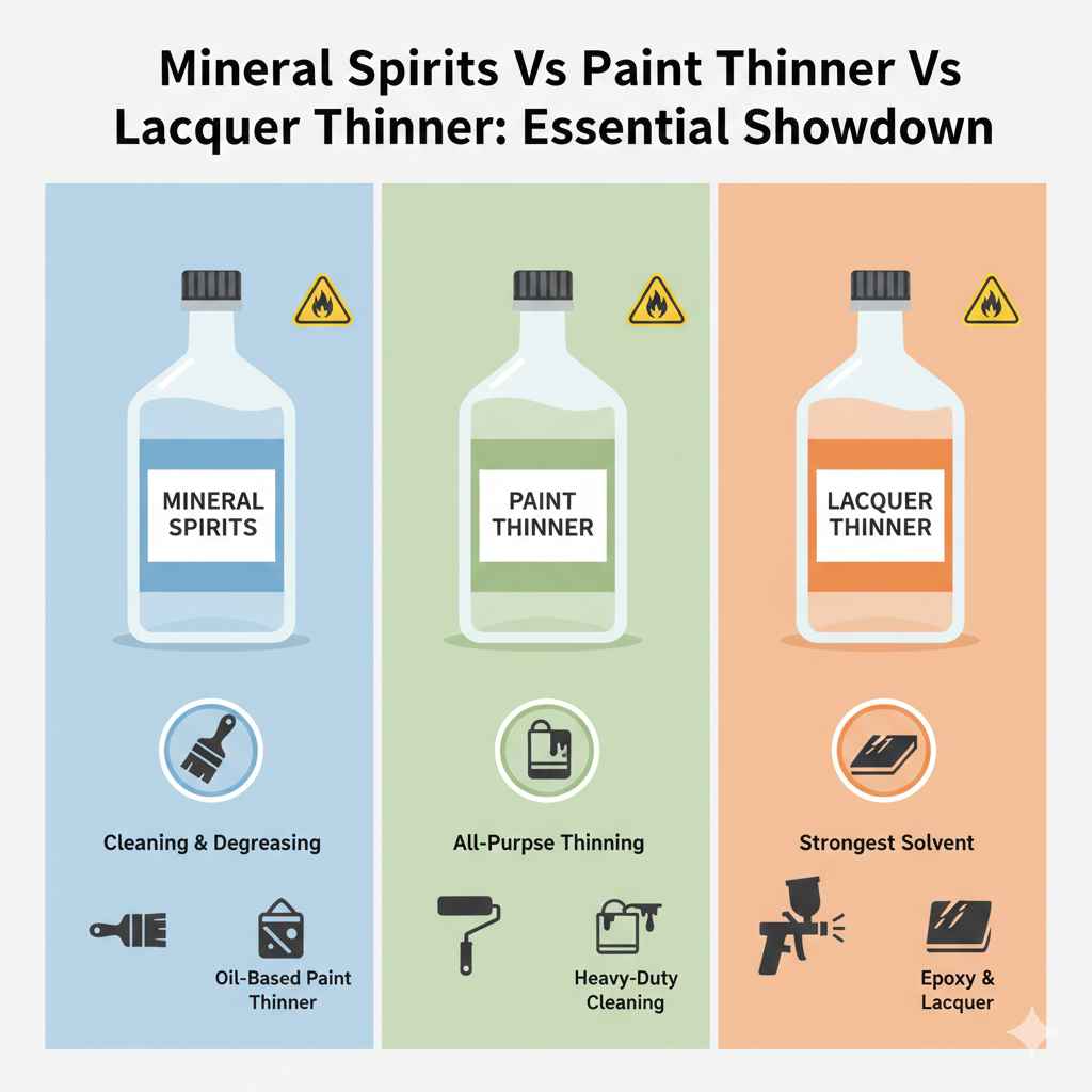 Mineral Spirits Vs Paint Thinner Vs Lacquer Thinner