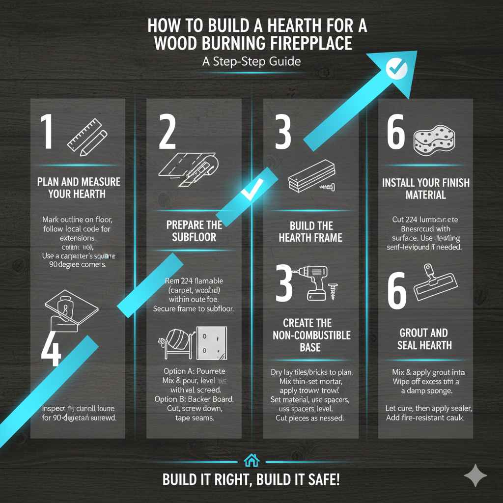 How to Build a Hearth for a Wood Burning Fireplace