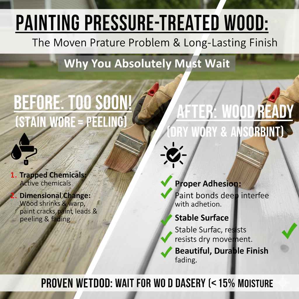 Why You Absolutely Must Wait Before Painting Pressure Treated Wood