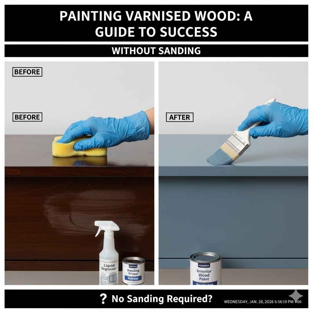 Painting Varnished Wood