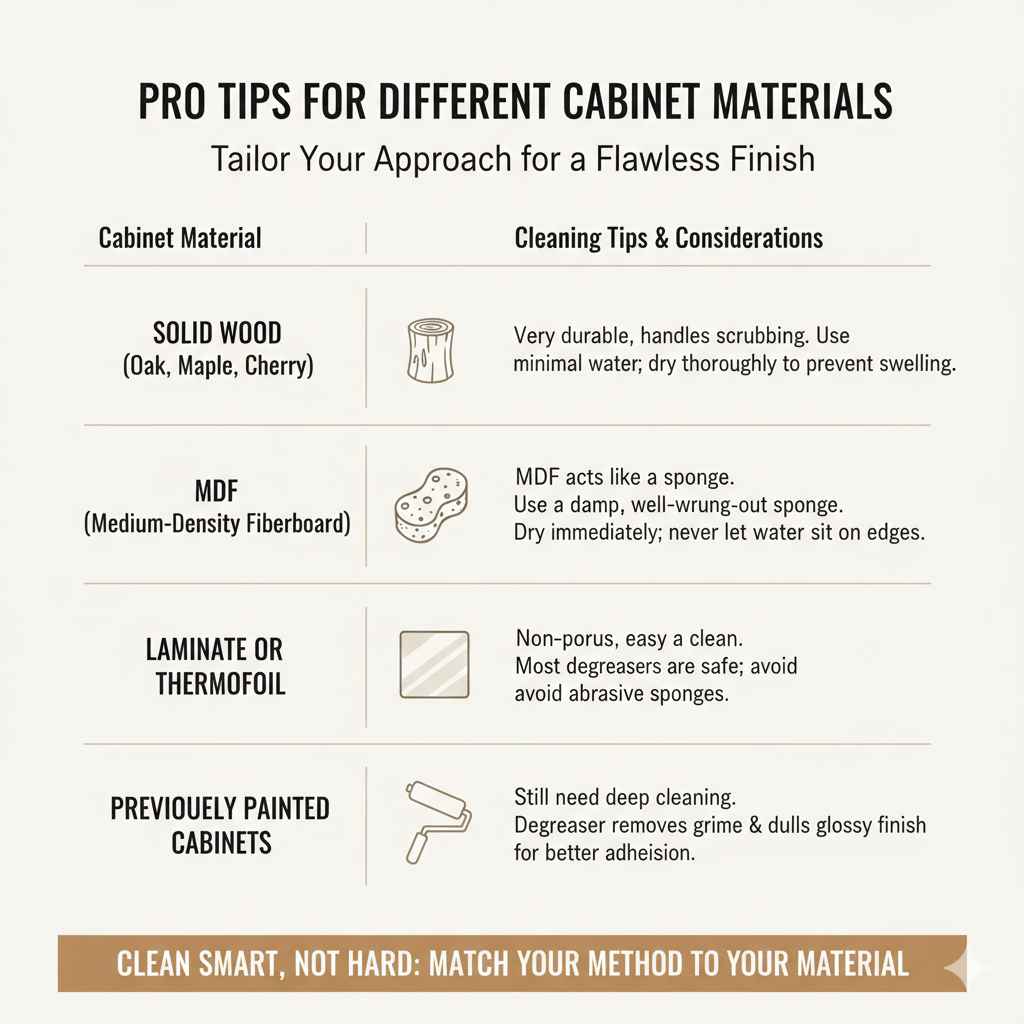 Pro Tips for Different Cabinet Materials