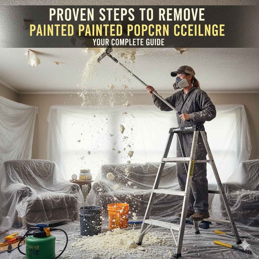 Proven Steps To Remove Painted Popcorn Ceiling