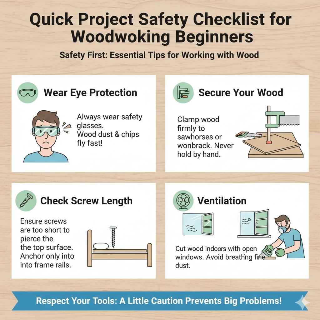 Quick Project Safety Checklist for Woodworking Beginners