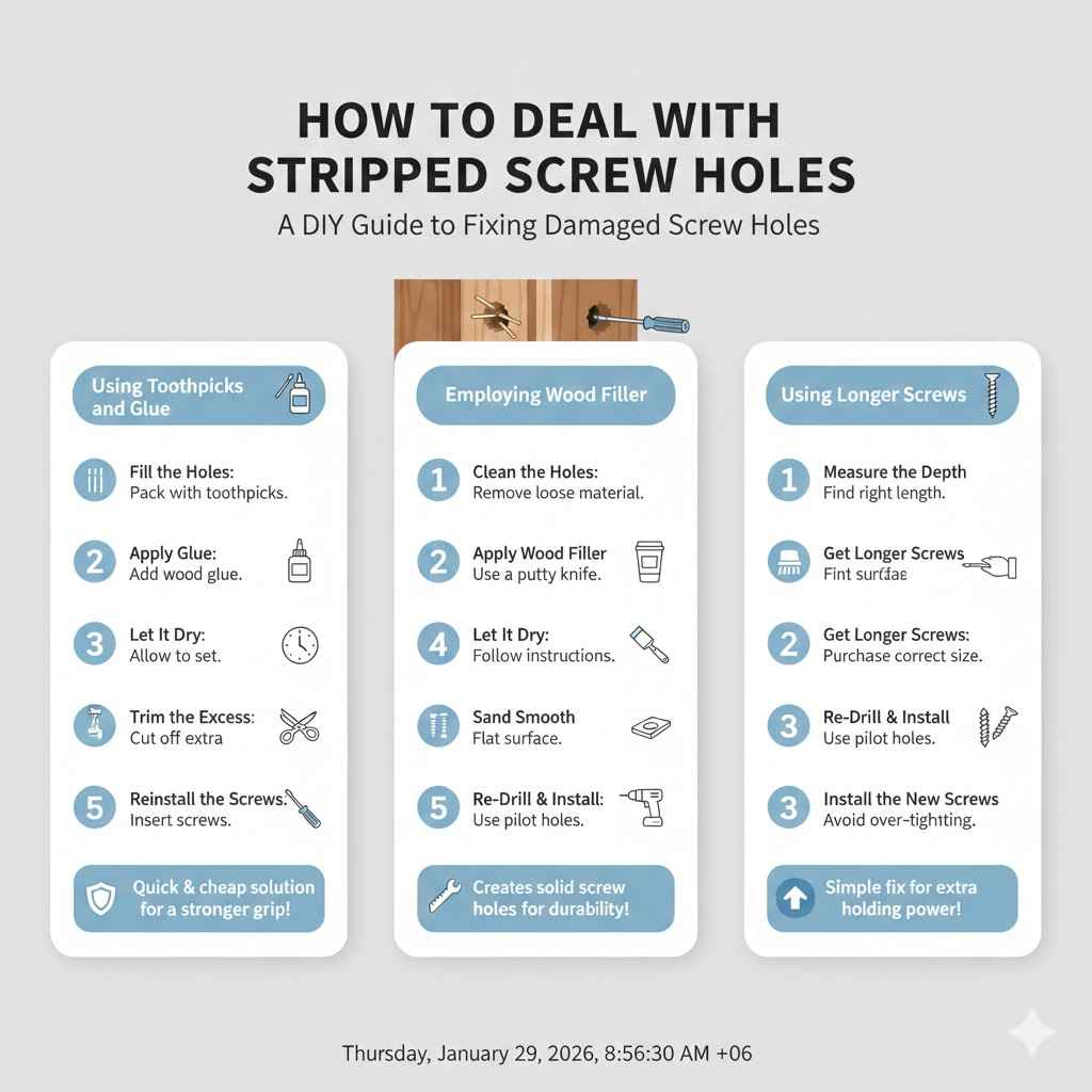 How to Deal With Stripped Screw Holes