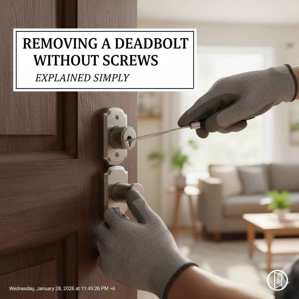 Removing a Deadbolt Without Screws Explained Simply