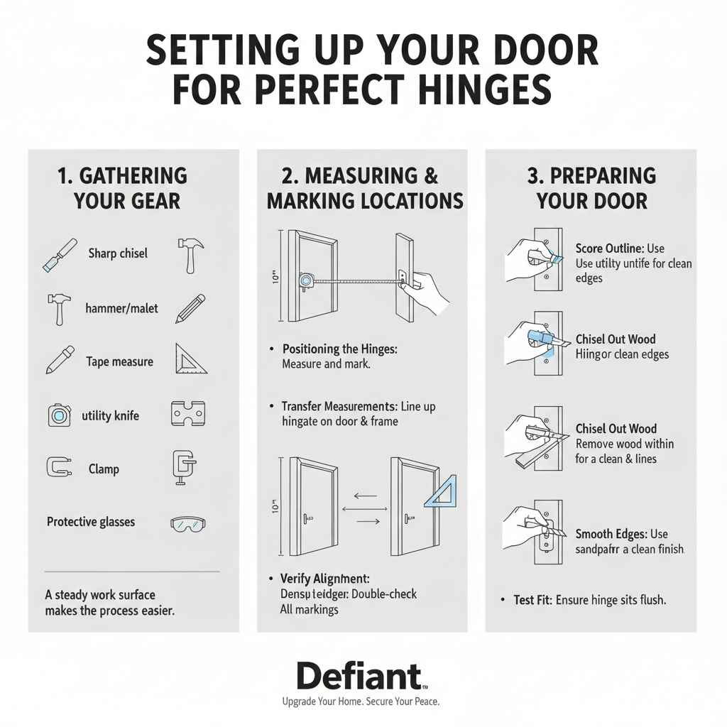 Setting Up Your Door for Perfect Hinges
