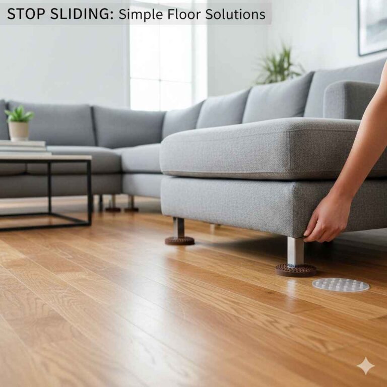 Stop a Sectional From Sliding on Hardwood Floors