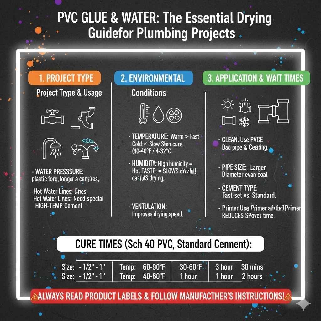PVC Glue Drying in Different Situations